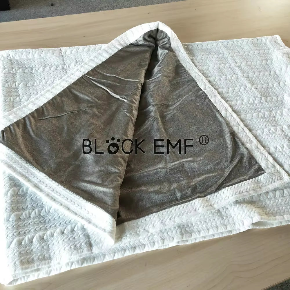 BLOCK EMF 100% Silver Fiber Grounding Blanket anti Radiation Silver