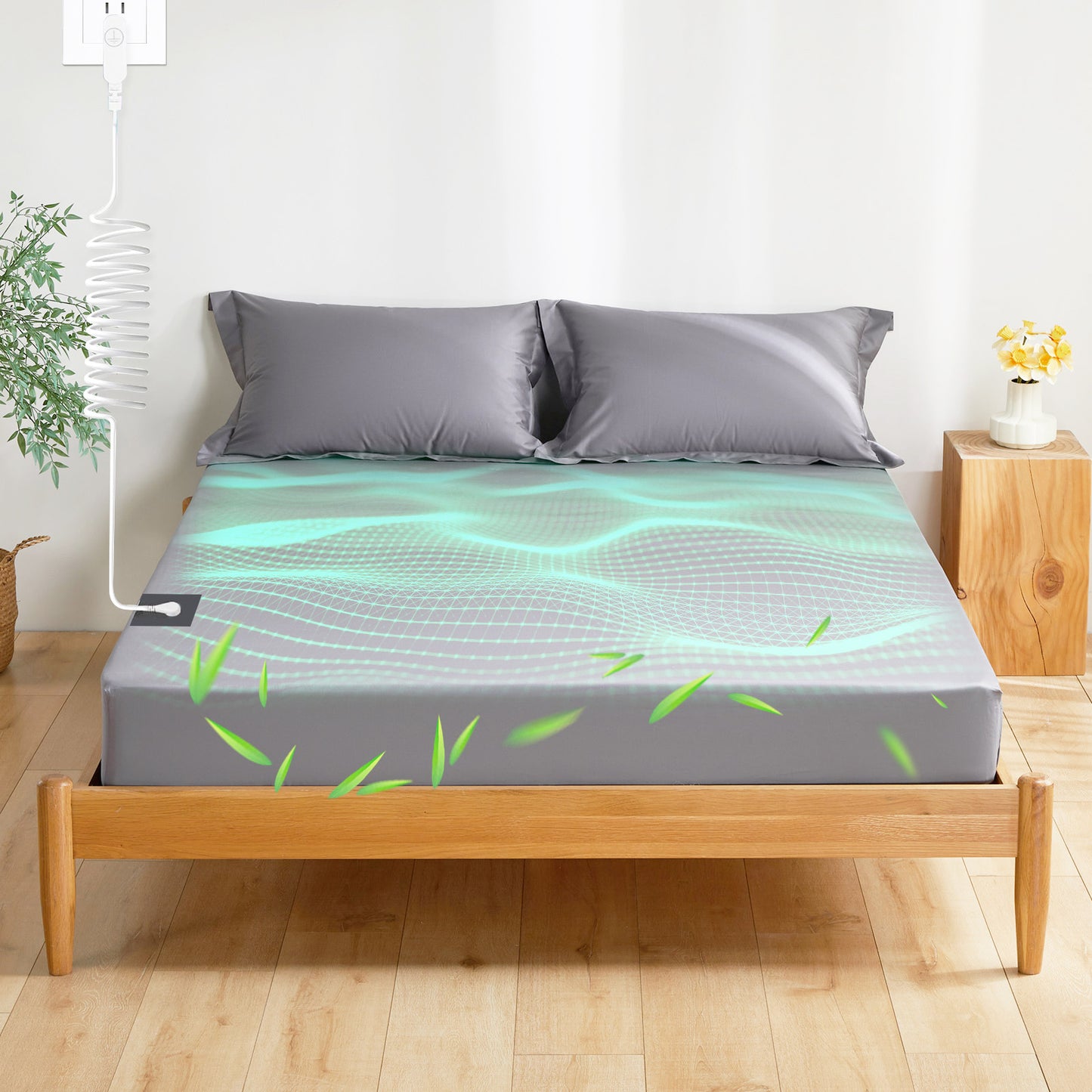 Pure Cotton Grounding Bedspread Silver Fiber Anti-static Bedspread