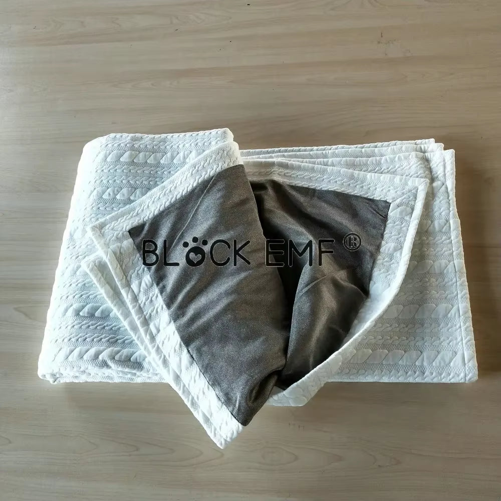 BLOCK EMF 100% Silver Fiber Grounding Blanket anti Radiation Silver