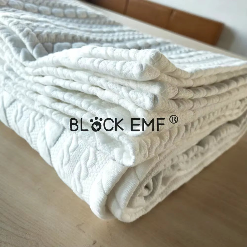 BLOCK EMF 100% Silver Fiber Grounding Blanket anti Radiation Silver