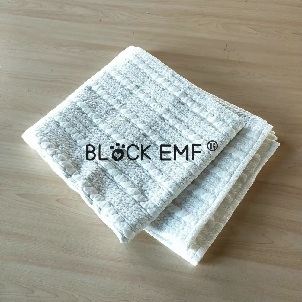 BLOCK EMF 100% Silver Fiber Grounding Blanket anti Radiation Silver