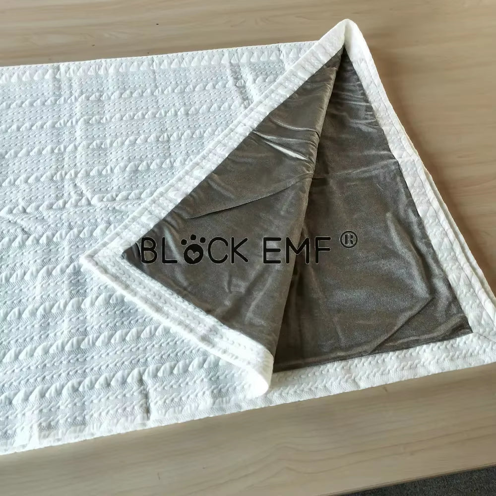 BLOCK EMF 100% Silver Fiber Grounding Blanket anti Radiation Silver
