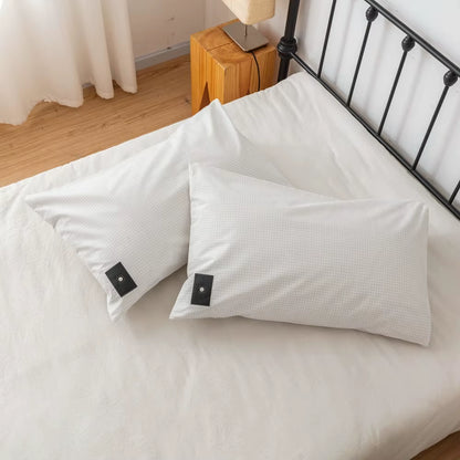 10% Cotton Silver Grounding Pillow Case with Grounding Cord,Soft and Comfortable Cotton Grounding Pillow Cover,1Pc