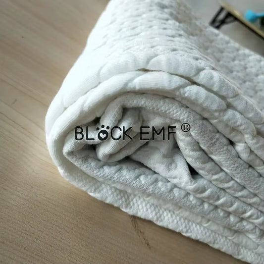 BLOCK EMF 100% Silver Fiber Grounding Blanket anti Radiation Silver