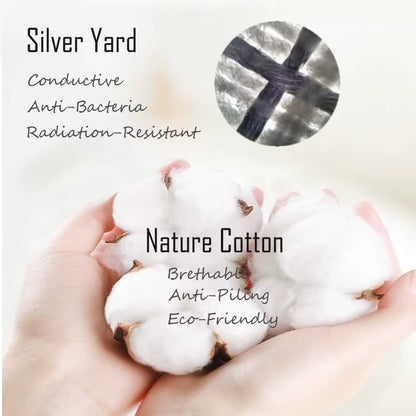 10% Cotton Silver Grounding Pillow Case with Grounding Cord,Soft and Comfortable Cotton Grounding Pillow Cover,1Pc