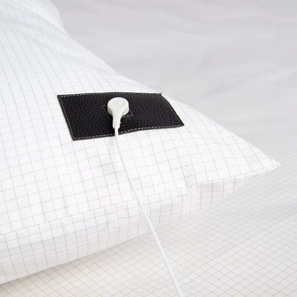 10% Cotton Silver Grounding Pillow Case with Grounding Cord,Soft and Comfortable Cotton Grounding Pillow Cover,1Pc